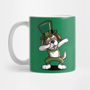 St Patricks Day Dabbing Dog Mug